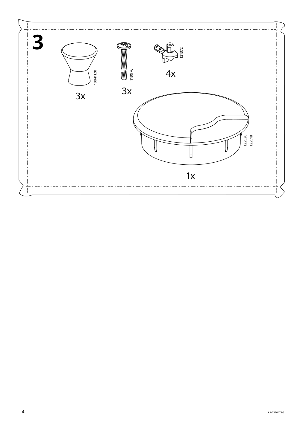 Assembly instructions for IKEA Idanaes desk white | Page 4 - IKEA IDANÄS desk 105.141.55