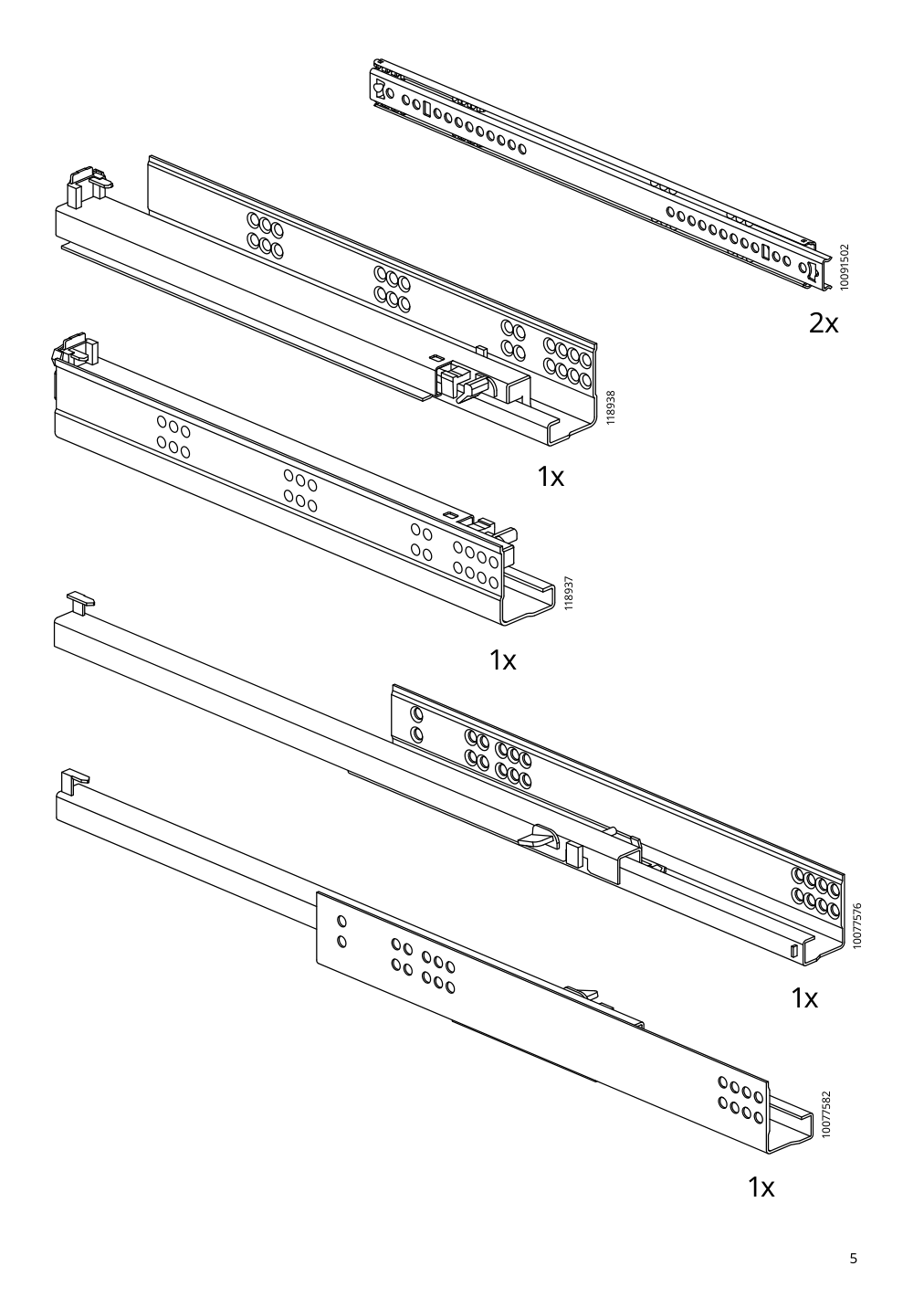 Assembly instructions for IKEA Idanaes desk white | Page 5 - IKEA IDANÄS desk 105.141.55