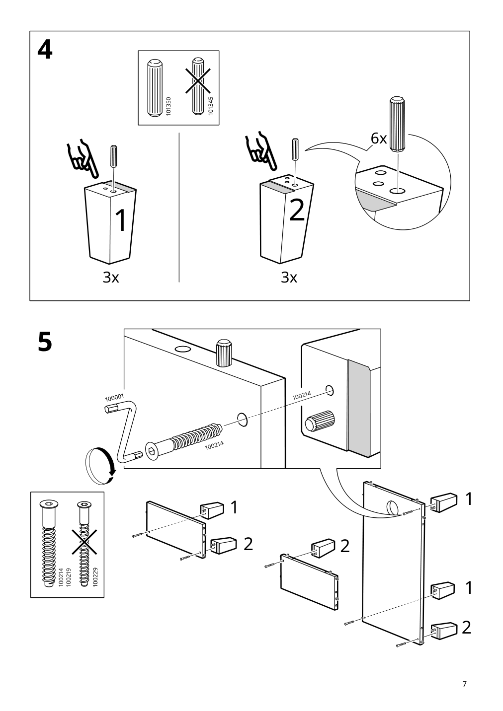 Assembly instructions for IKEA Idanaes desk white | Page 7 - IKEA IDANÄS desk 105.141.55