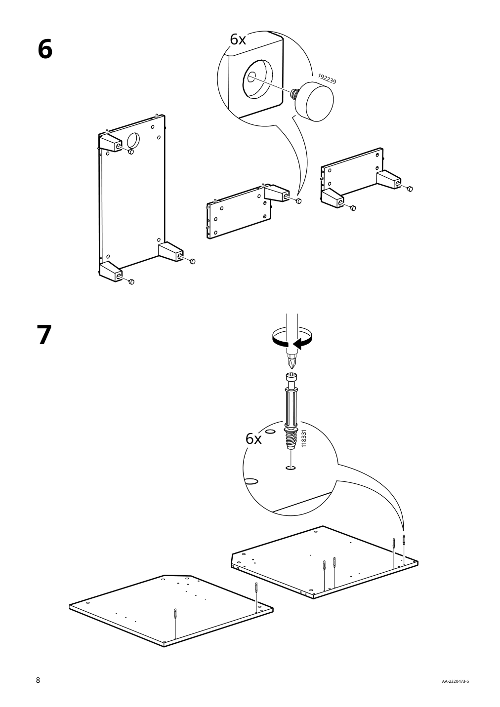 Assembly instructions for IKEA Idanaes desk white | Page 8 - IKEA IDANÄS desk 105.141.55