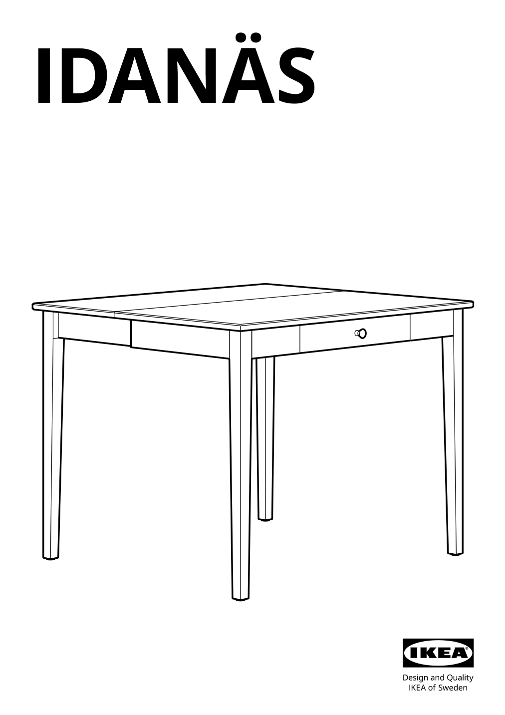 Assembly instructions for IKEA Idanaes drop leaf table dark brown | Page 1 - IKEA IDANÄS drop-leaf table 604.876.49