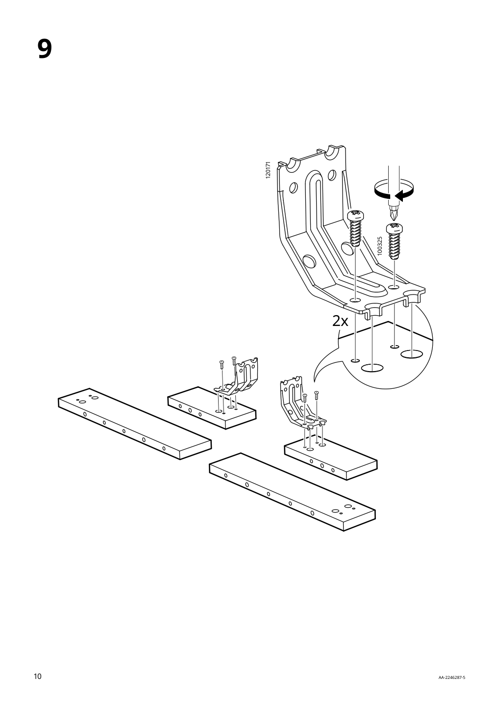 Assembly instructions for IKEA Idanaes drop leaf table dark brown | Page 10 - IKEA IDANÄS drop-leaf table 604.876.49