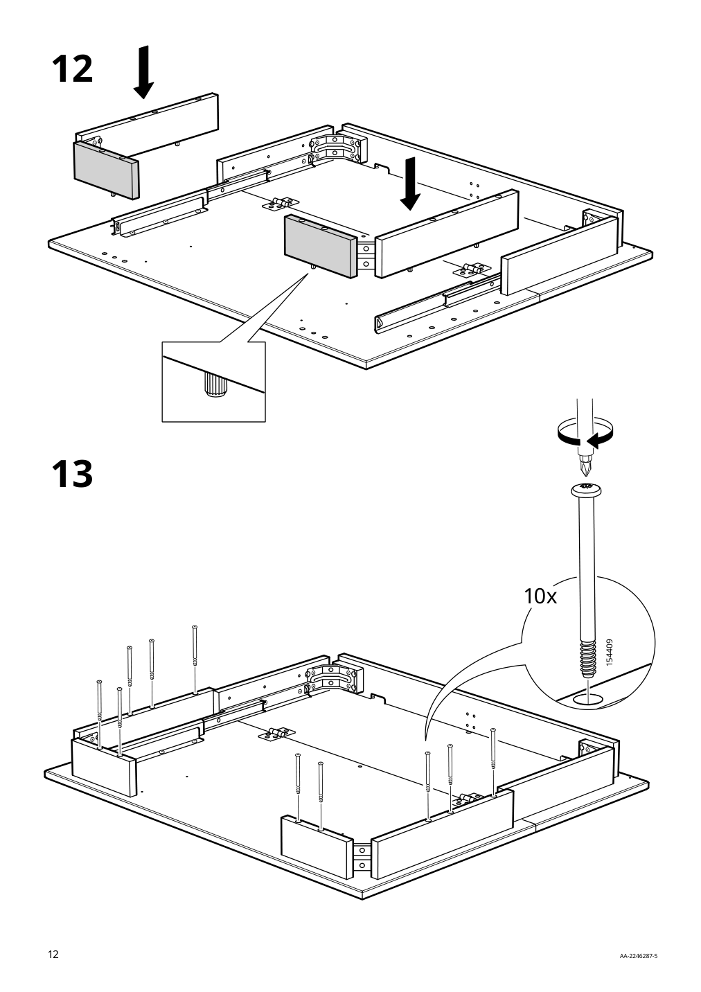 Assembly instructions for IKEA Idanaes drop leaf table dark brown | Page 12 - IKEA IDANÄS drop-leaf table 604.876.49