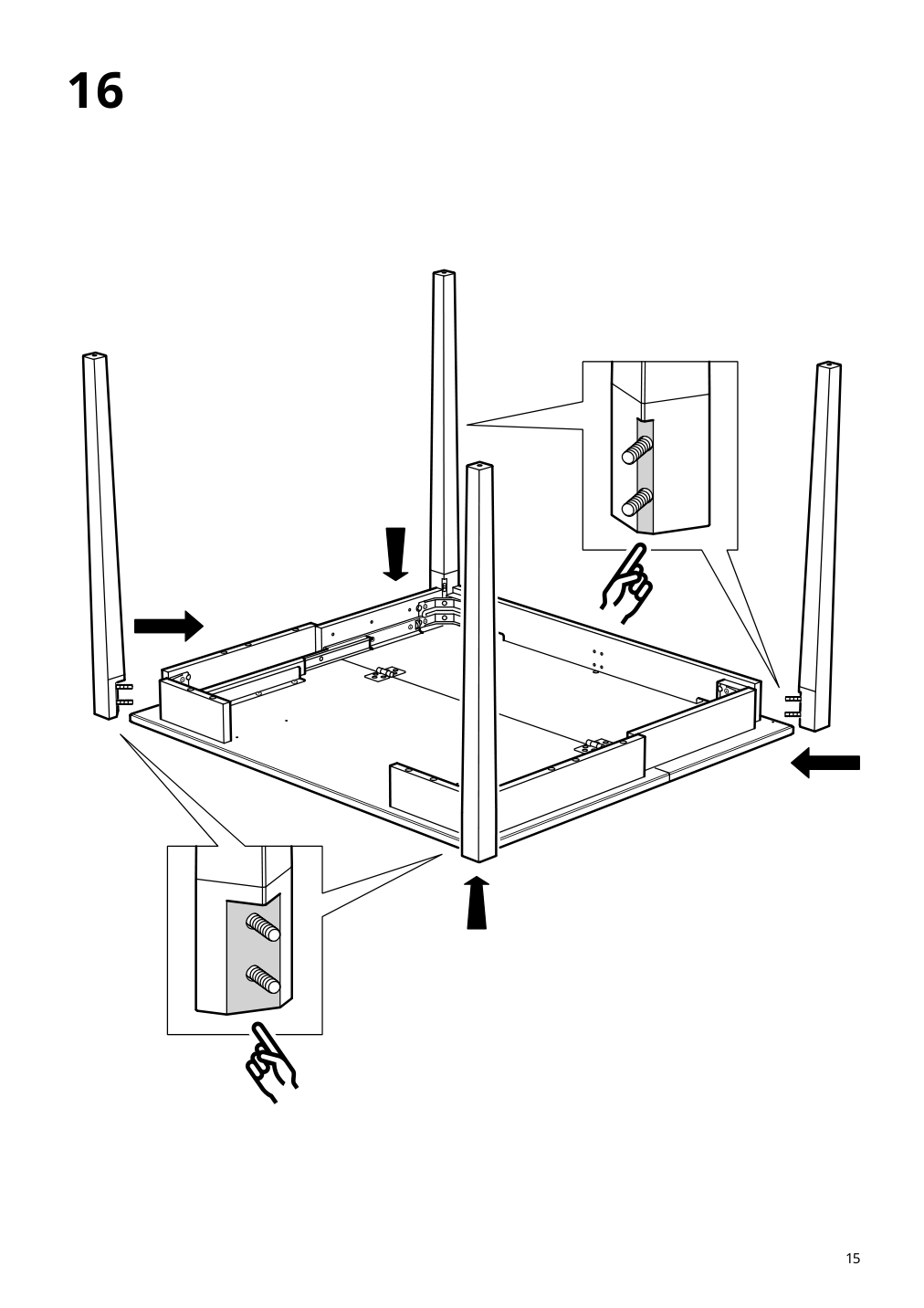 Assembly instructions for IKEA Idanaes drop leaf table dark brown | Page 15 - IKEA IDANÄS drop-leaf table 604.876.49