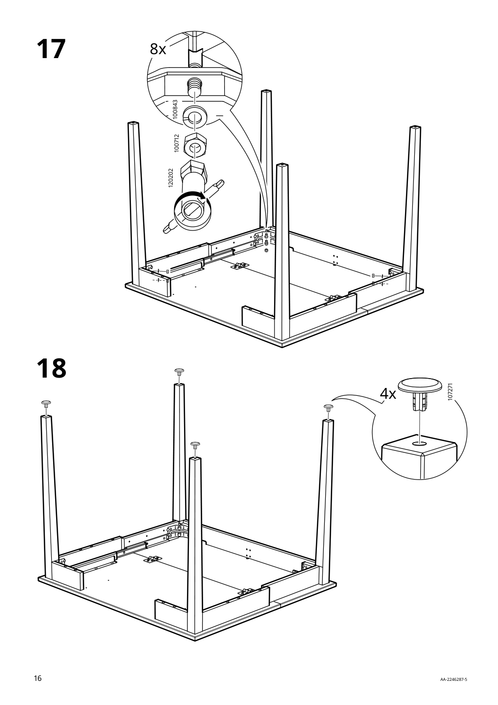 Assembly instructions for IKEA Idanaes drop leaf table dark brown | Page 16 - IKEA IDANÄS drop-leaf table 604.876.49