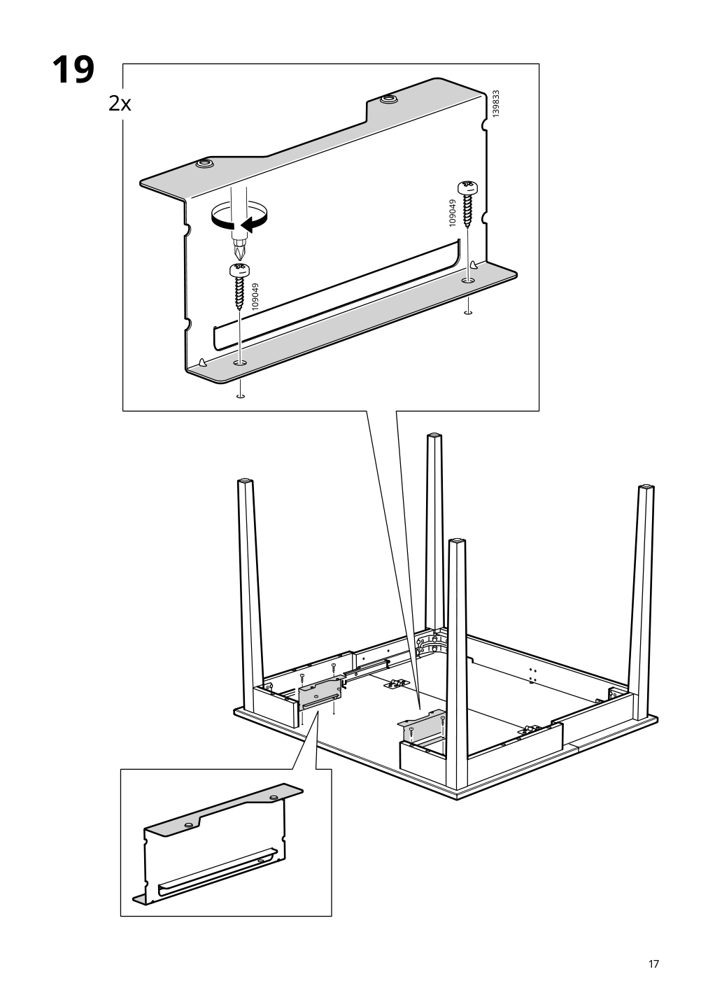 Assembly instructions for IKEA Idanaes drop leaf table dark brown | Page 17 - IKEA IDANÄS drop-leaf table 604.876.49