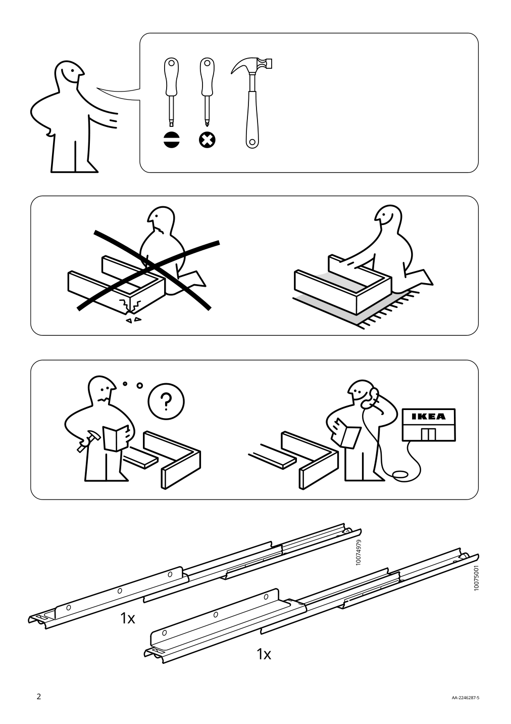 Assembly instructions for IKEA Idanaes drop leaf table dark brown | Page 2 - IKEA IDANÄS drop-leaf table 604.876.49