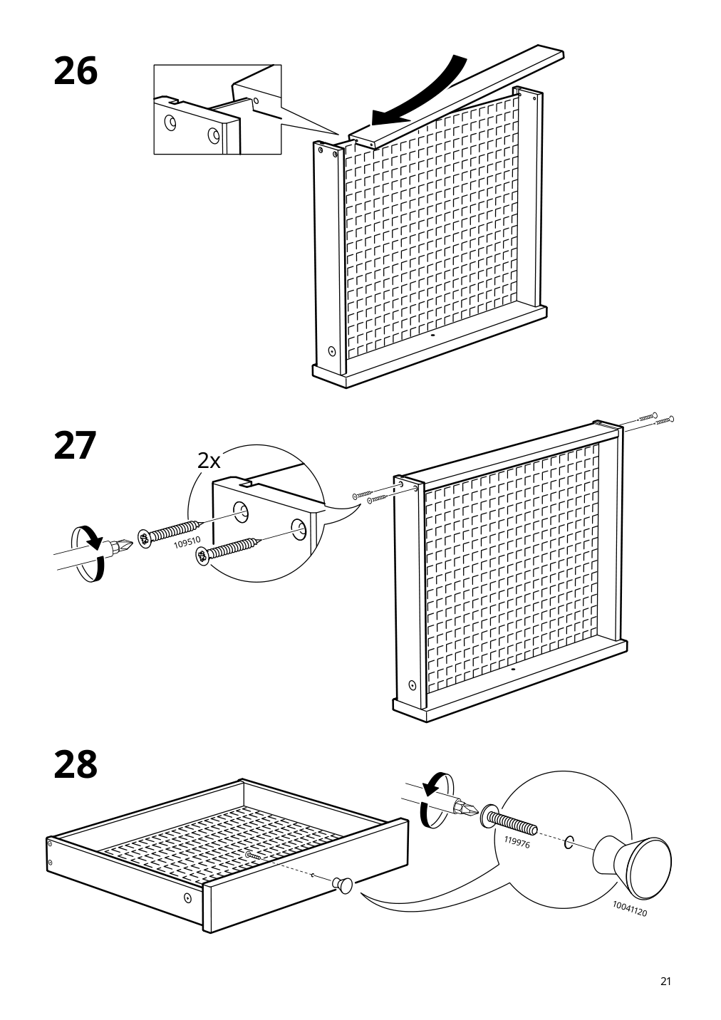 Assembly instructions for IKEA Idanaes drop leaf table dark brown | Page 21 - IKEA IDANÄS drop-leaf table 604.876.49