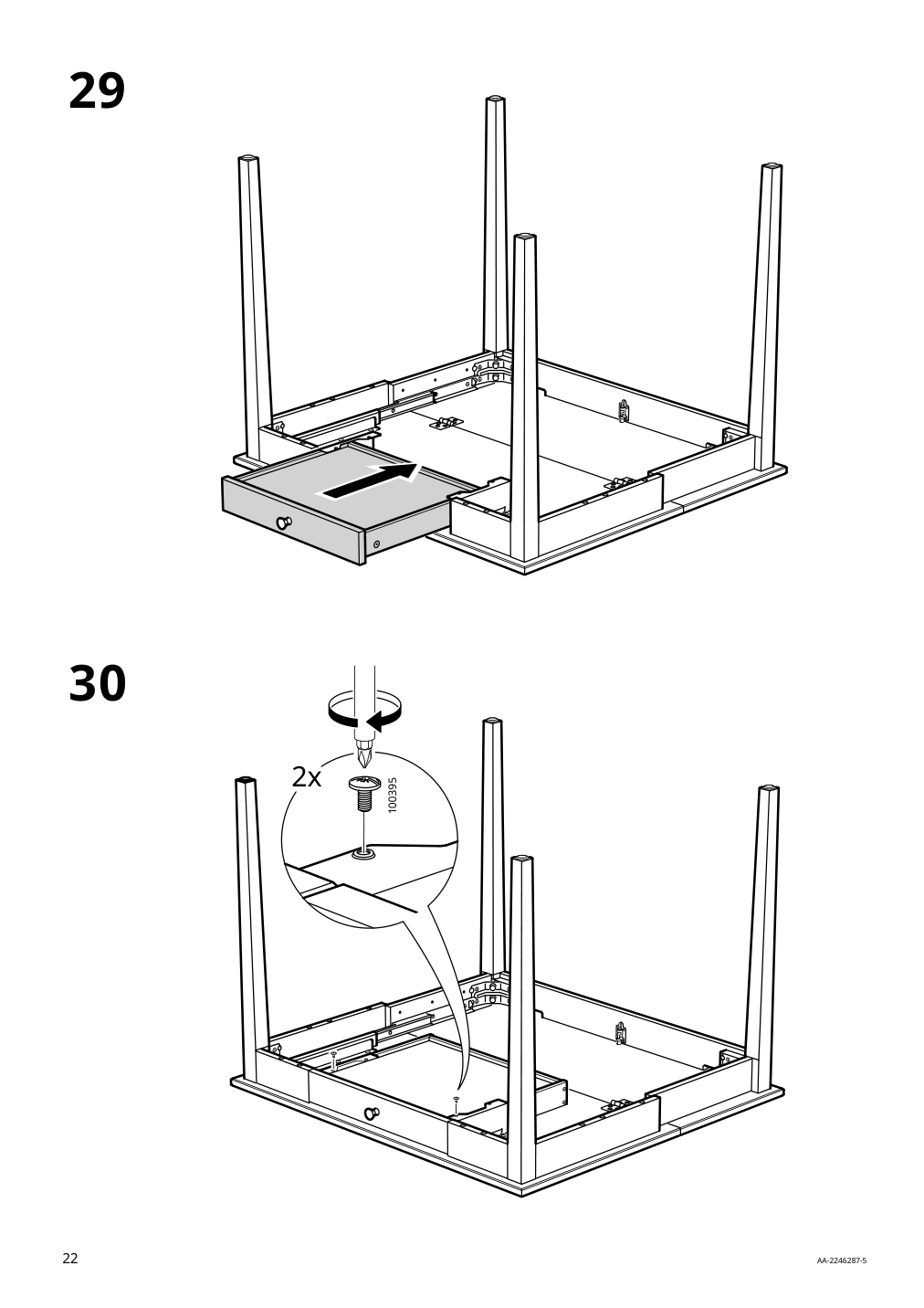 Assembly instructions for IKEA Idanaes drop leaf table dark brown | Page 22 - IKEA IDANÄS drop-leaf table 604.876.49