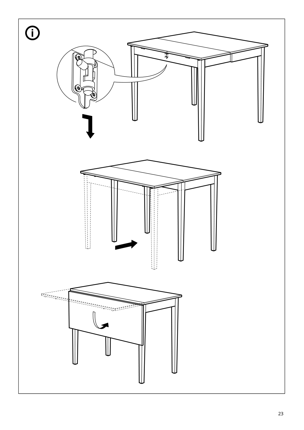 Assembly instructions for IKEA Idanaes drop leaf table dark brown | Page 23 - IKEA IDANÄS drop-leaf table 604.876.49