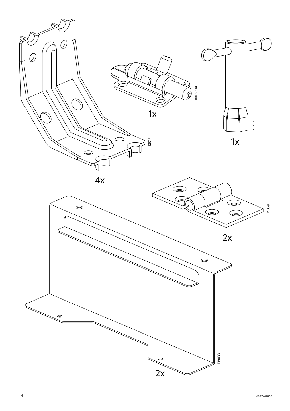 Assembly instructions for IKEA Idanaes drop leaf table dark brown | Page 4 - IKEA IDANÄS drop-leaf table 604.876.49