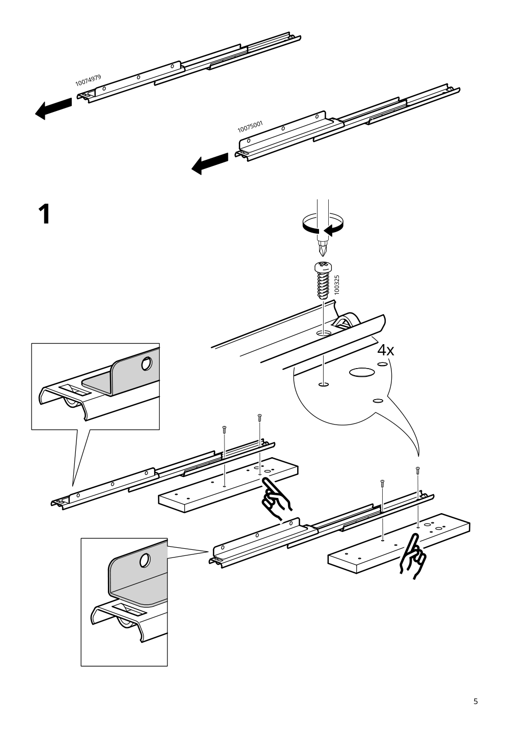 Assembly instructions for IKEA Idanaes drop leaf table dark brown | Page 5 - IKEA IDANÄS drop-leaf table 604.876.49