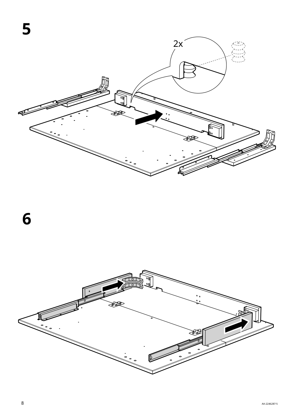 Assembly instructions for IKEA Idanaes drop leaf table dark brown | Page 8 - IKEA IDANÄS drop-leaf table 604.876.49