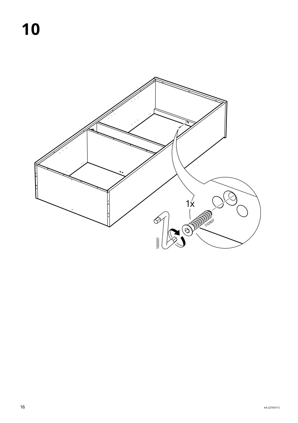 Assembly instructions for IKEA Idanaes high cabinet w gls drs and 1 drawer dark brown stained | Page 16 - IKEA IDANÄS TV storage combination 994.373.33