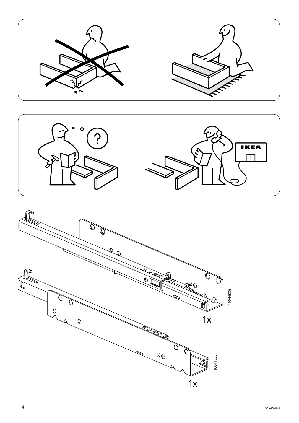 Assembly instructions for IKEA Idanaes high cabinet w gls drs and 1 drawer dark brown stained | Page 4 - IKEA IDANÄS TV storage combination 994.373.33