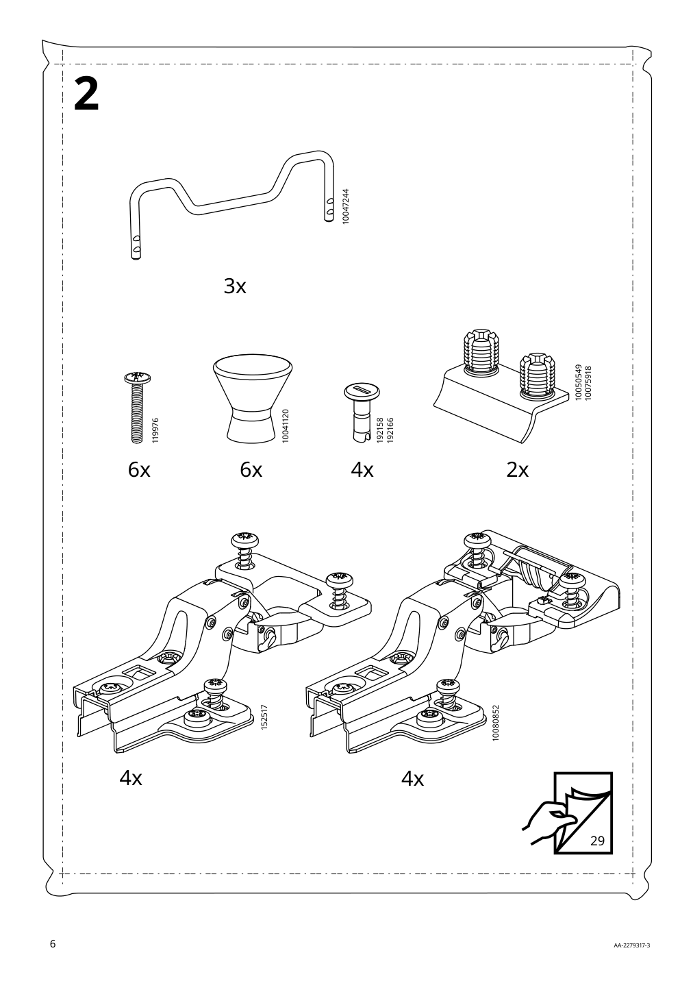 Assembly instructions for IKEA Idanaes high cabinet w gls drs and 1 drawer dark brown stained | Page 6 - IKEA IDANÄS high cabinet w gls-drs and 1 drawer 704.878.37