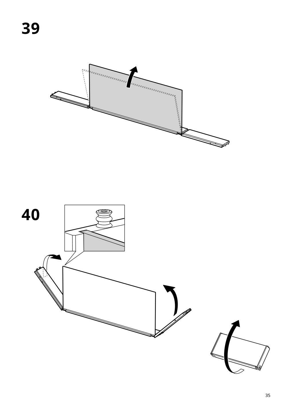 Assembly instructions for IKEA Idanaes high cabinet w gls drs and 1 drawer white | Page 35 - IKEA IDANÄS storage combination w/glass doors 794.372.73