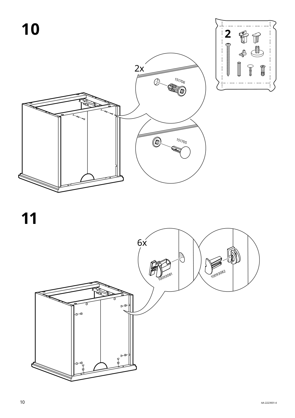 Assembly instructions for IKEA Idanaes nightstand white | Page 10 - IKEA IDANÄS nightstand 904.588.10