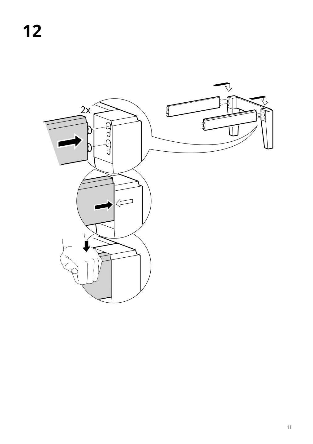 Assembly instructions for IKEA Idanaes nightstand dark brown stained | Page 11 - IKEA IDANÄS nightstand 804.588.15