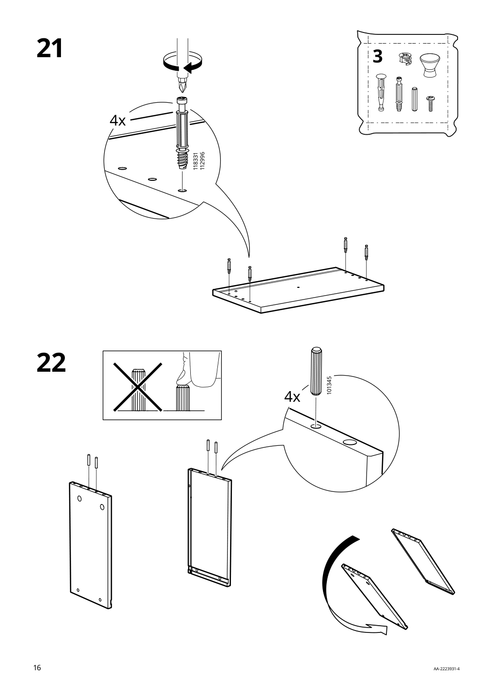 Assembly instructions for IKEA Idanaes nightstand dark brown stained | Page 16 - IKEA IDANÄS nightstand 804.588.15