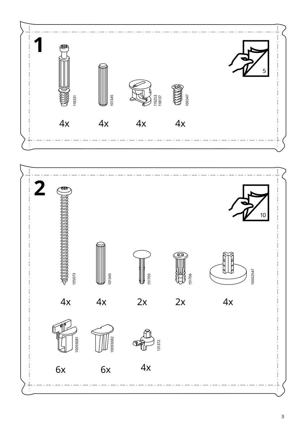 Assembly instructions for IKEA Idanaes nightstand dark brown stained | Page 3 - IKEA IDANÄS nightstand 804.588.15