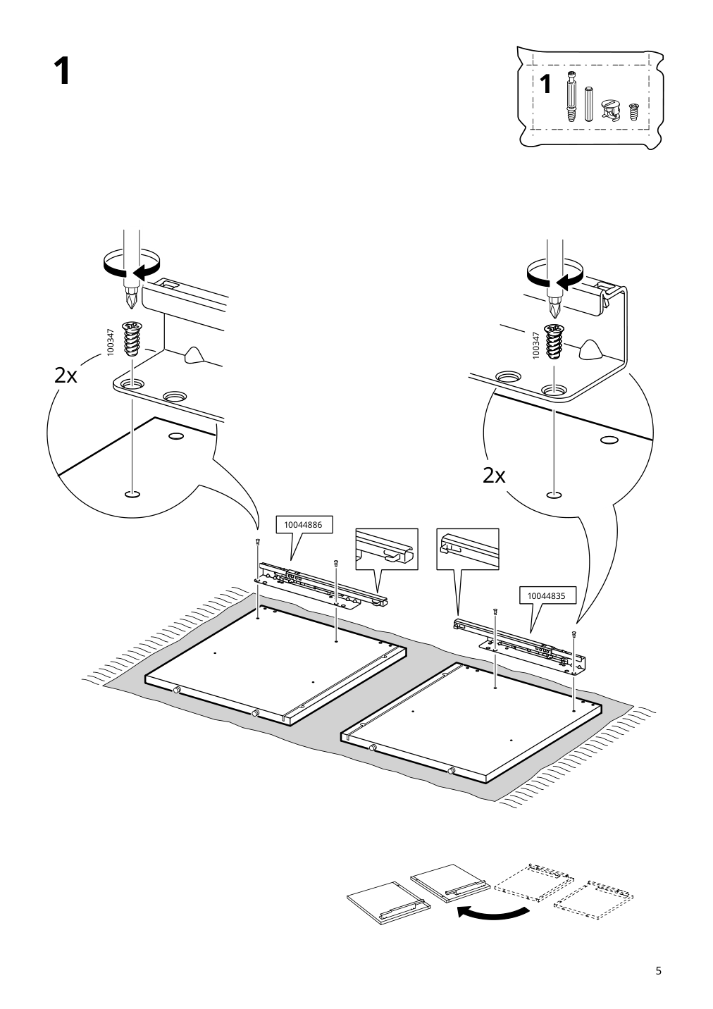 Assembly instructions for IKEA Idanaes nightstand white | Page 5 - IKEA IDANÄS nightstand 904.588.10