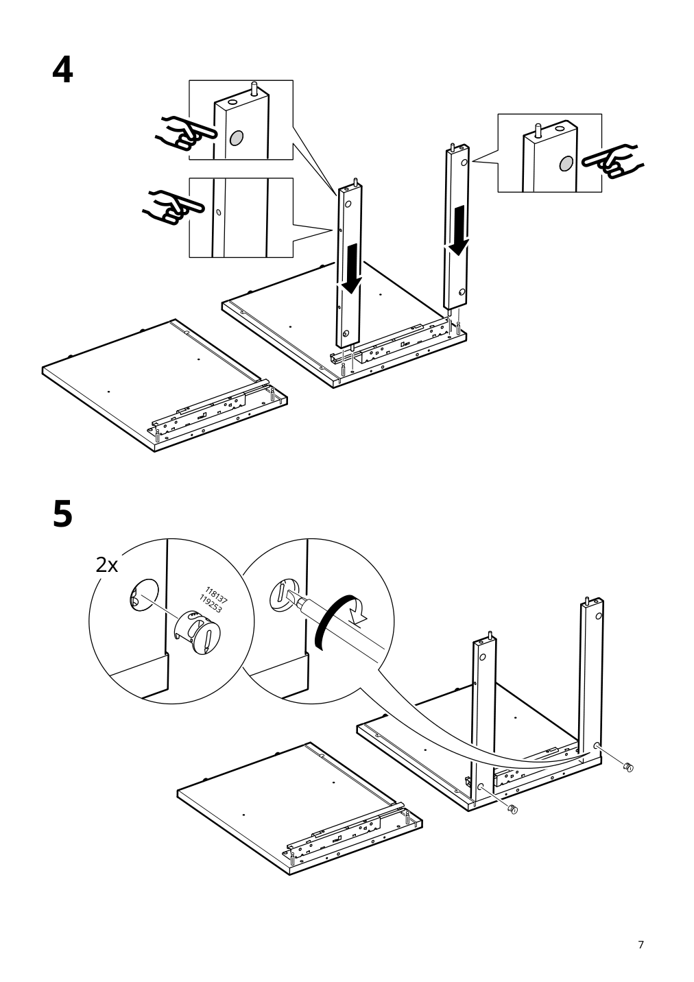 Assembly instructions for IKEA Idanaes nightstand white | Page 7 - IKEA IDANÄS nightstand 904.588.10