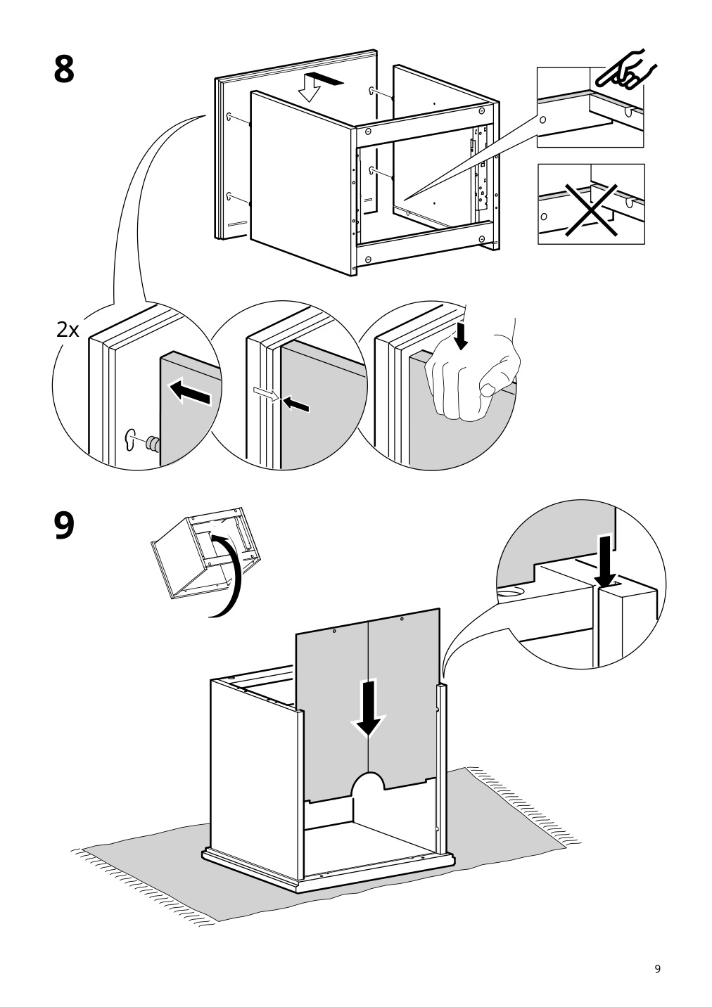 Assembly instructions for IKEA Idanaes nightstand white | Page 9 - IKEA IDANÄS nightstand 904.588.10