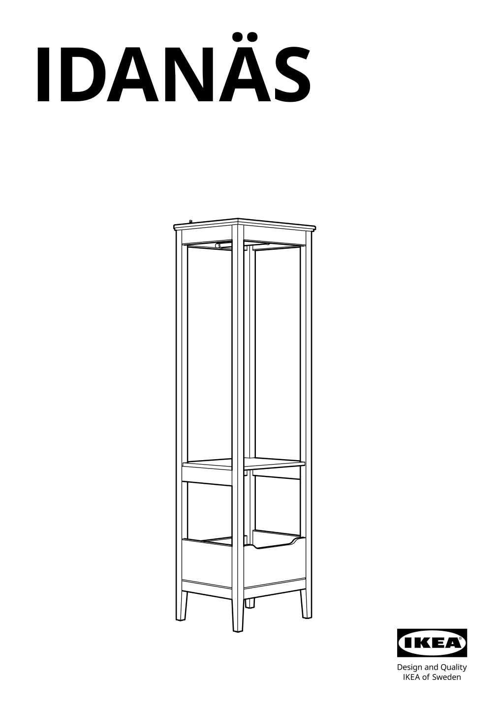 Assembly instructions for IKEA Idanaes open wardrobe dark brown stained | Page 1 - IKEA IDANÄS open wardrobe 804.588.39