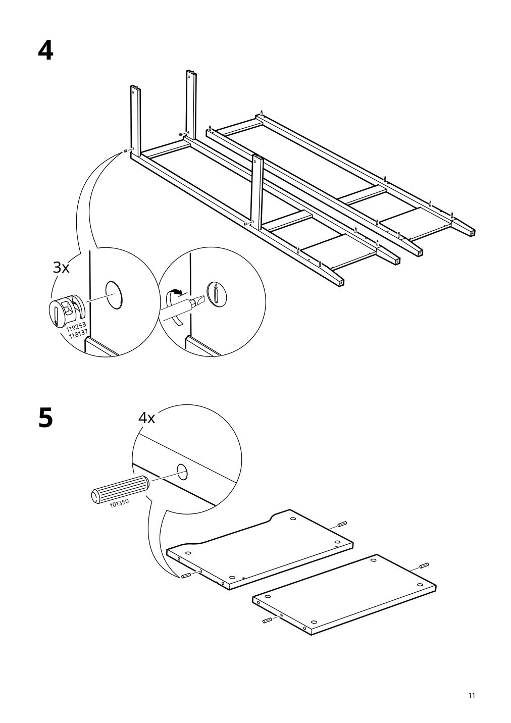 Assembly instructions for IKEA Idanaes open wardrobe dark brown stained | Page 11 - IKEA IDANÄS open wardrobe 804.588.39