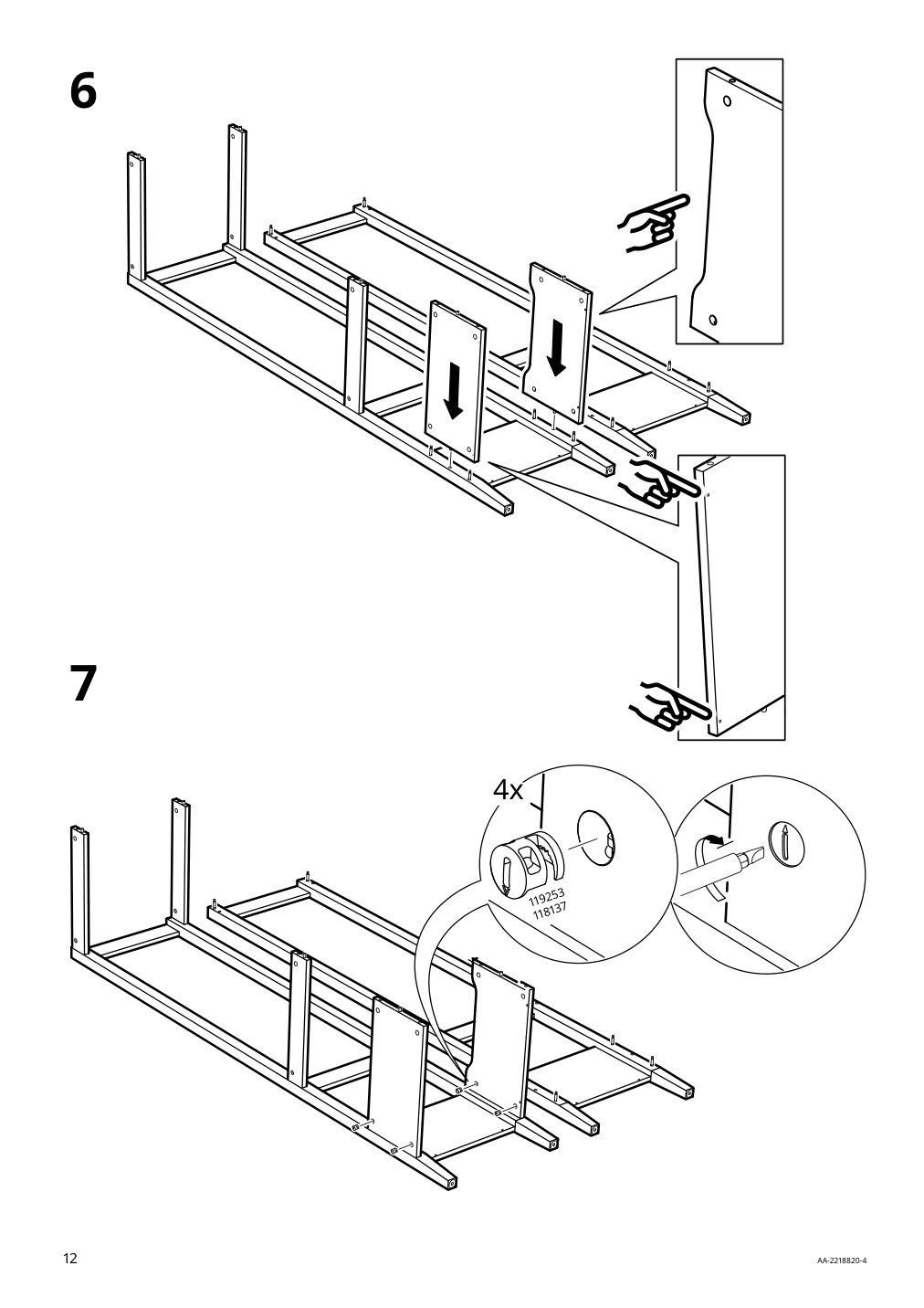 Assembly instructions for IKEA Idanaes open wardrobe white | Page 12 - IKEA IDANÄS open wardrobe 204.588.42