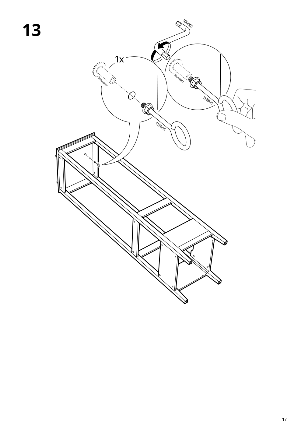 Assembly instructions for IKEA Idanaes open wardrobe dark brown stained | Page 17 - IKEA IDANÄS open wardrobe 804.588.39