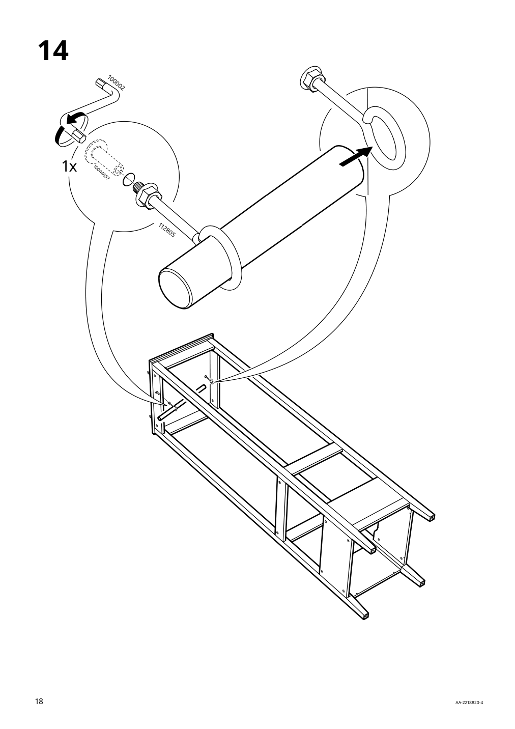 Assembly instructions for IKEA Idanaes open wardrobe dark brown stained | Page 18 - IKEA IDANÄS open wardrobe 804.588.39