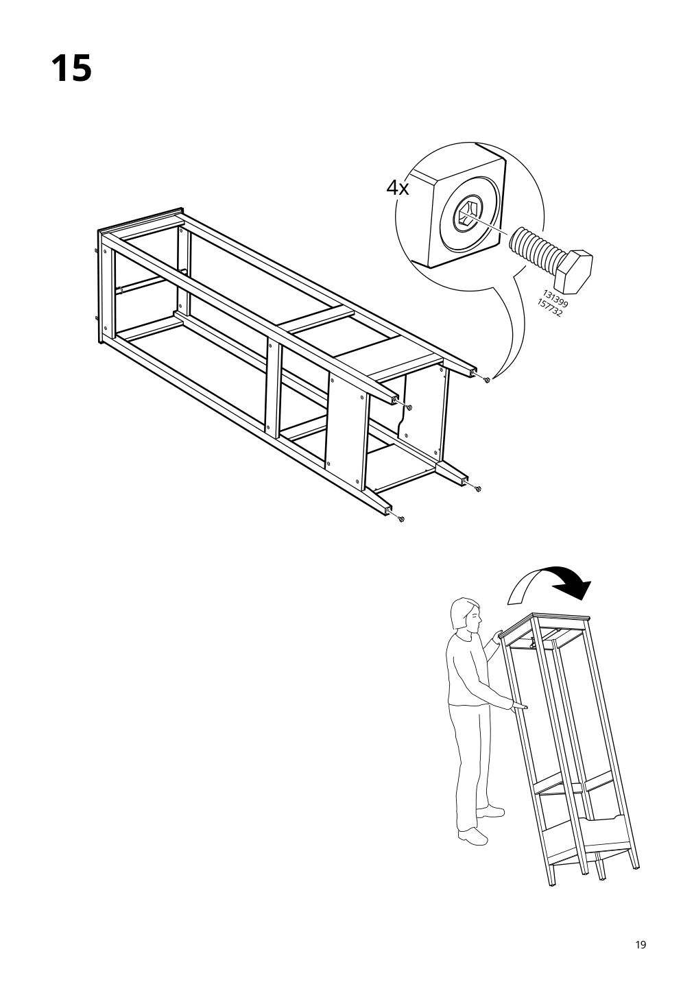 Assembly instructions for IKEA Idanaes open wardrobe dark brown stained | Page 19 - IKEA IDANÄS open wardrobe 804.588.39