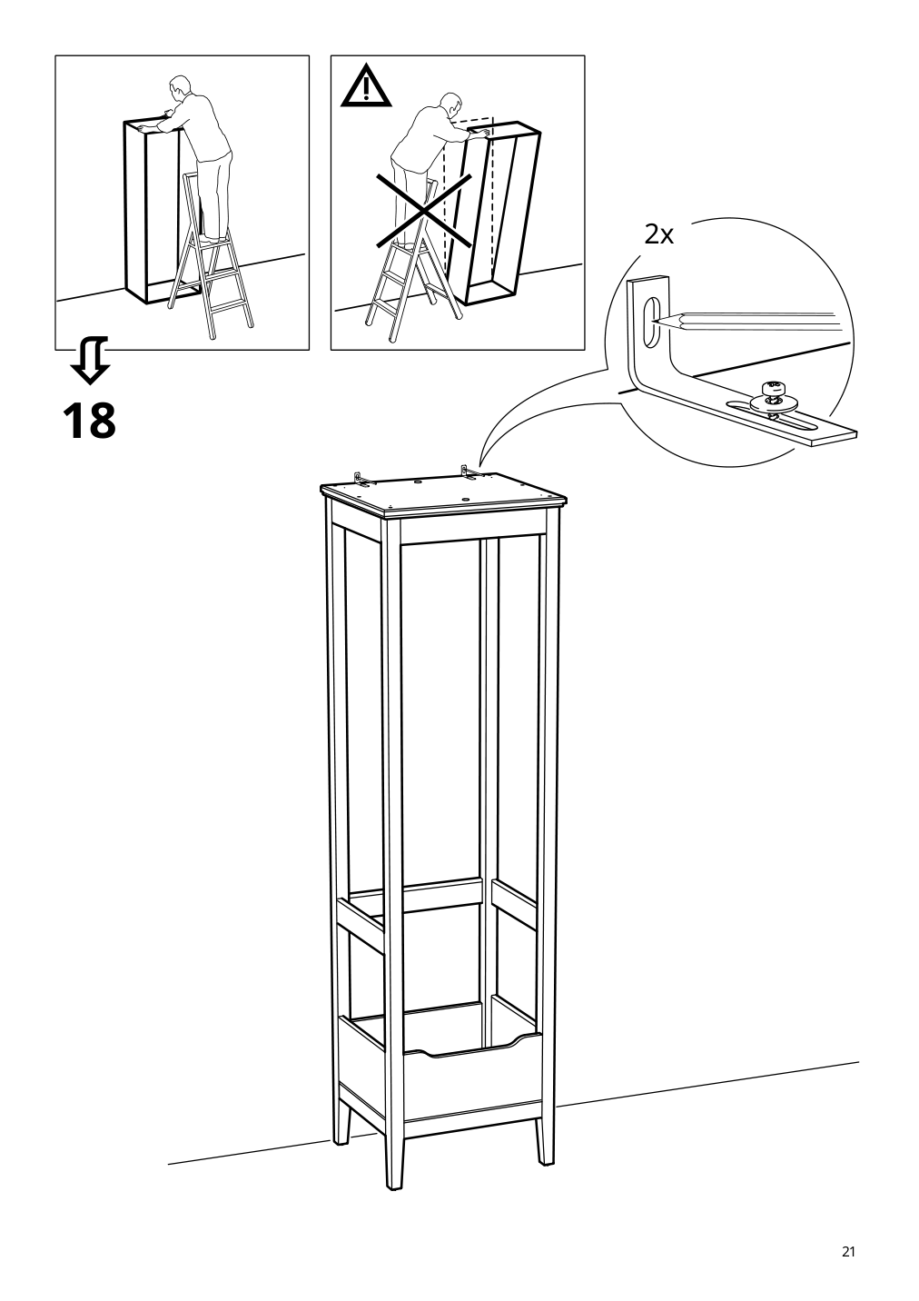 Assembly instructions for IKEA Idanaes open wardrobe white | Page 21 - IKEA IDANÄS open wardrobe 204.588.42