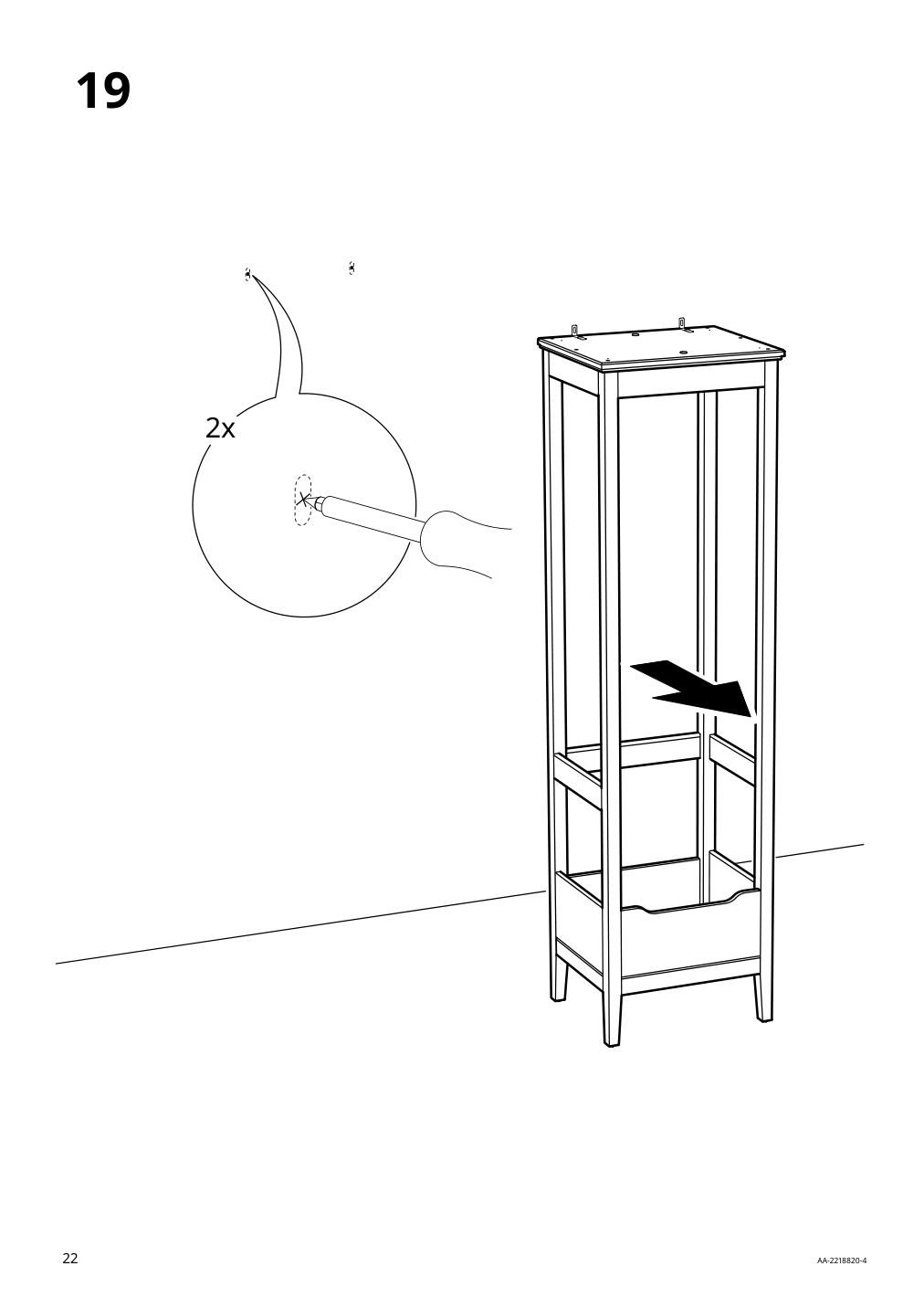 Assembly instructions for IKEA Idanaes open wardrobe white | Page 22 - IKEA IDANÄS open wardrobe 204.588.42