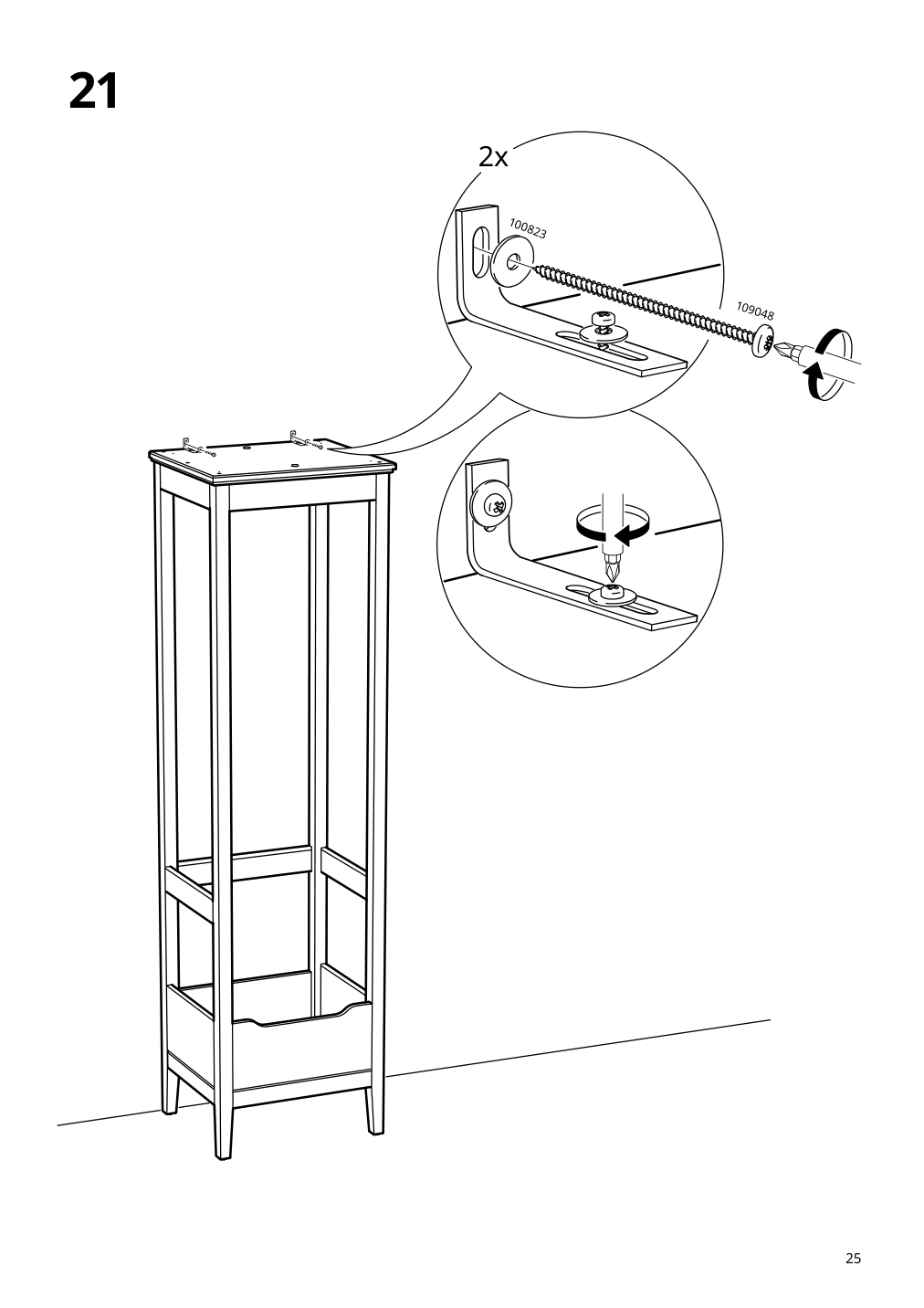 Assembly instructions for IKEA Idanaes open wardrobe white | Page 25 - IKEA IDANÄS open wardrobe 204.588.42