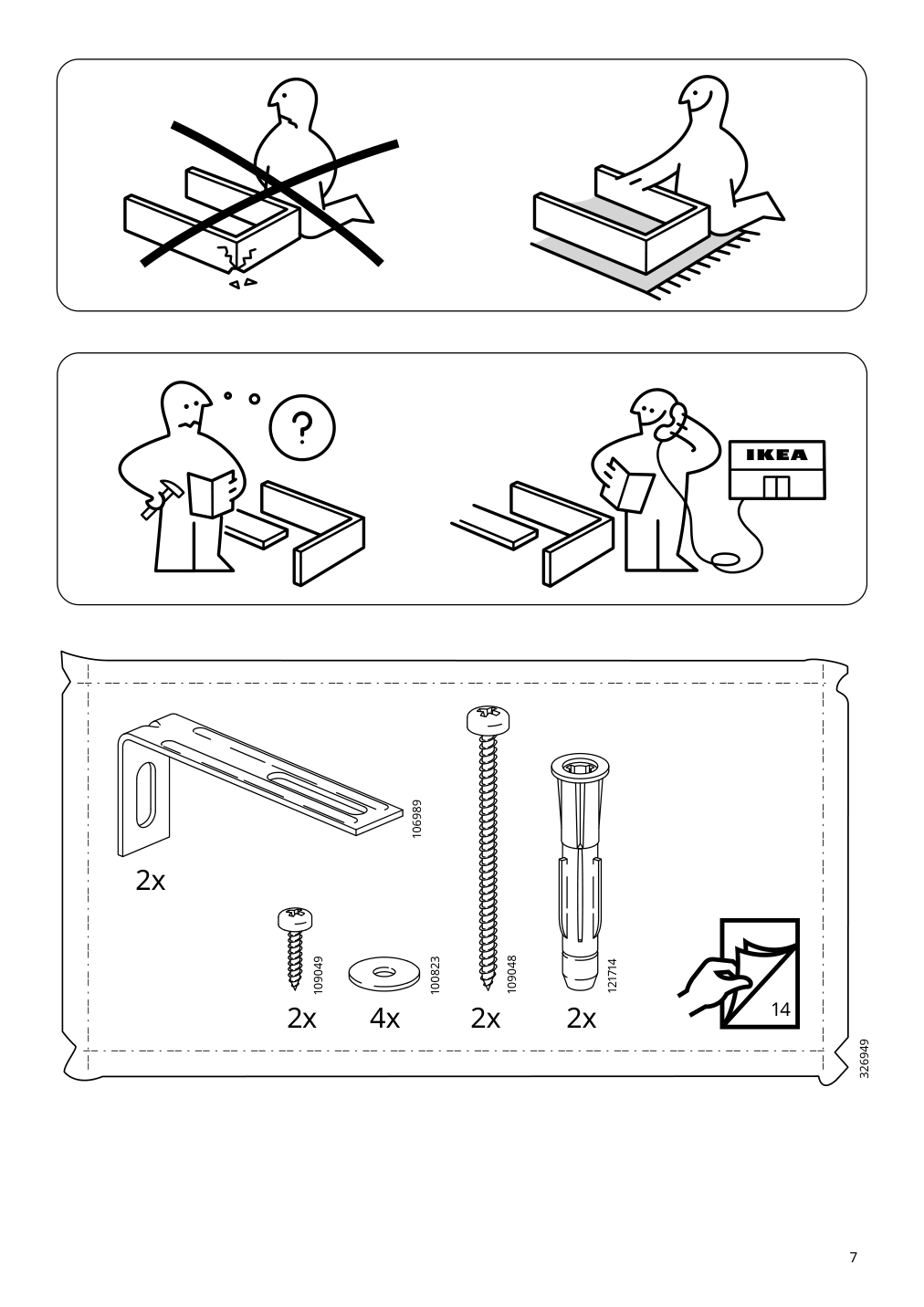 Assembly instructions for IKEA Idanaes open wardrobe white | Page 7 - IKEA IDANÄS open wardrobe 204.588.42