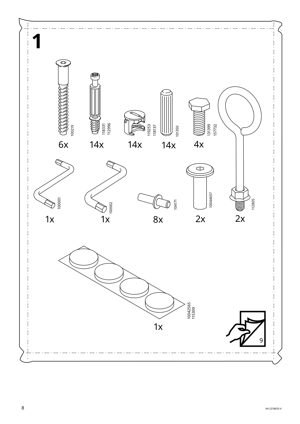 Assembly instructions for IKEA Idanaes open wardrobe white | Page 8 - IKEA IDANÄS open wardrobe 204.588.42