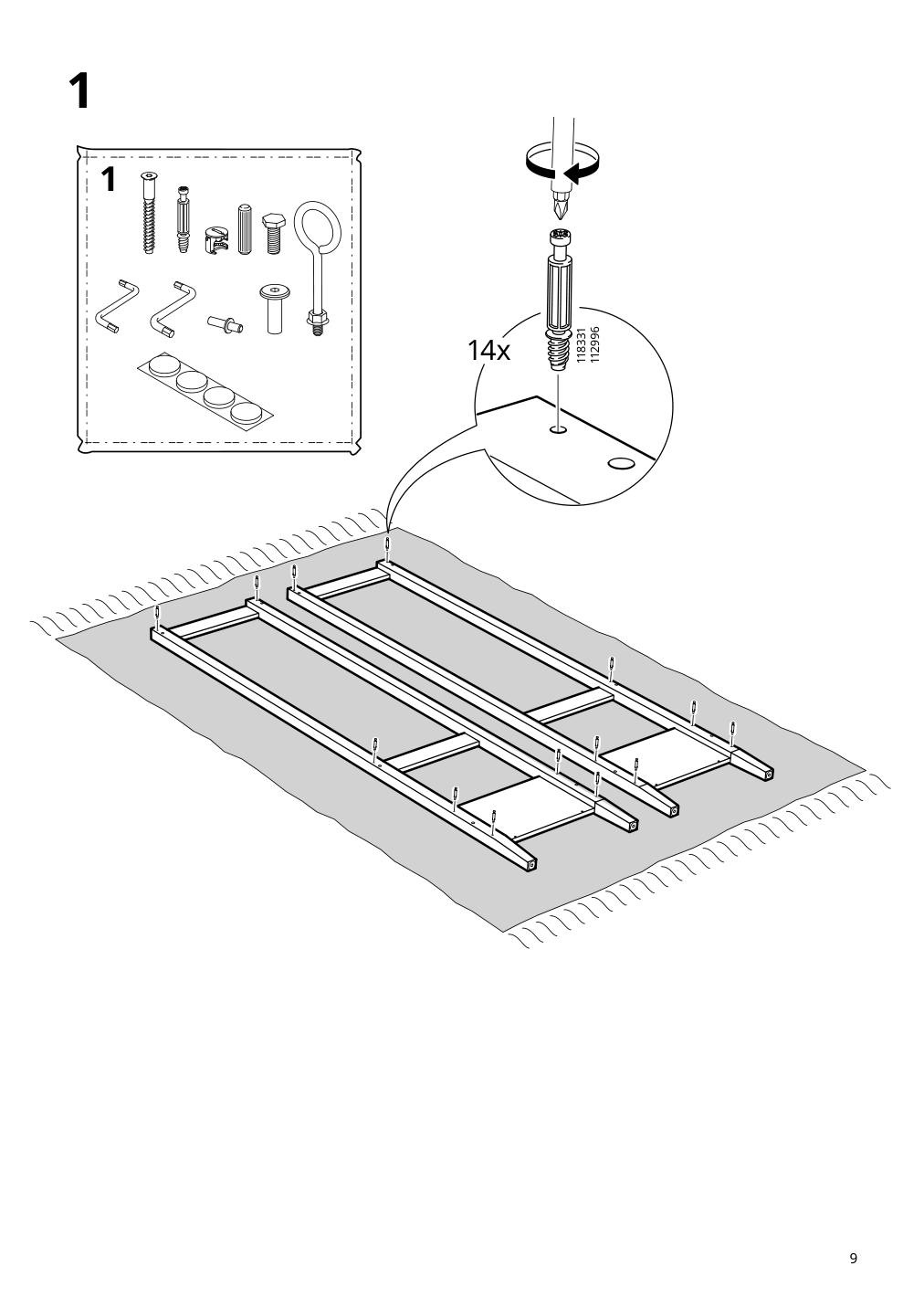 Assembly instructions for IKEA Idanaes open wardrobe dark brown stained | Page 9 - IKEA IDANÄS open wardrobe 804.588.39