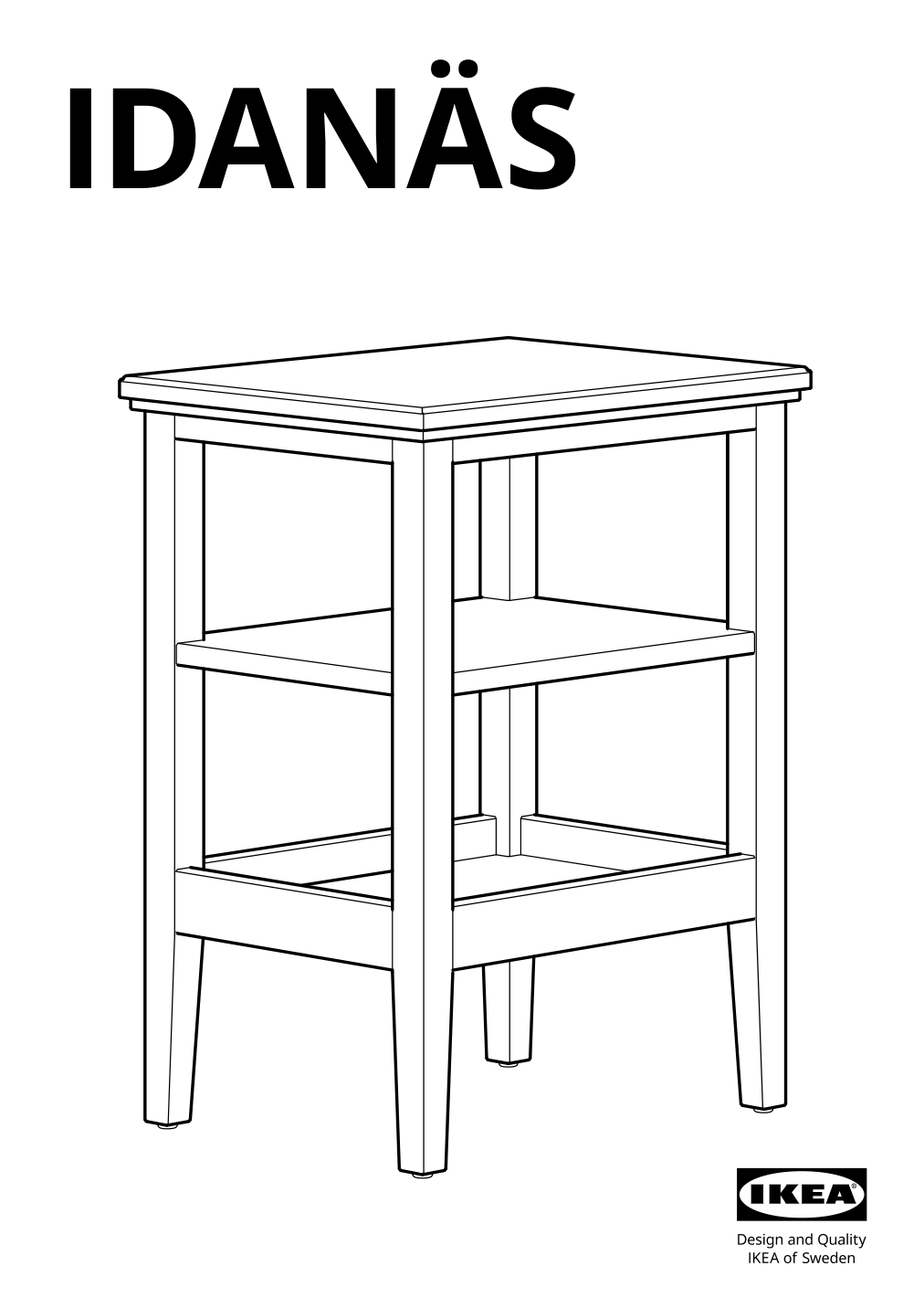 Assembly instructions for IKEA Idanaes side table white | Page 1 - IKEA IDANÄS side table 004.960.48