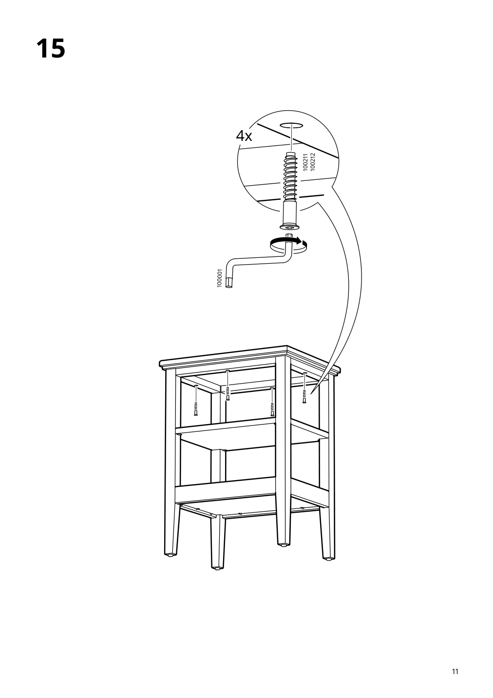 Assembly instructions for IKEA Idanaes side table white | Page 11 - IKEA IDANÄS side table 004.960.48