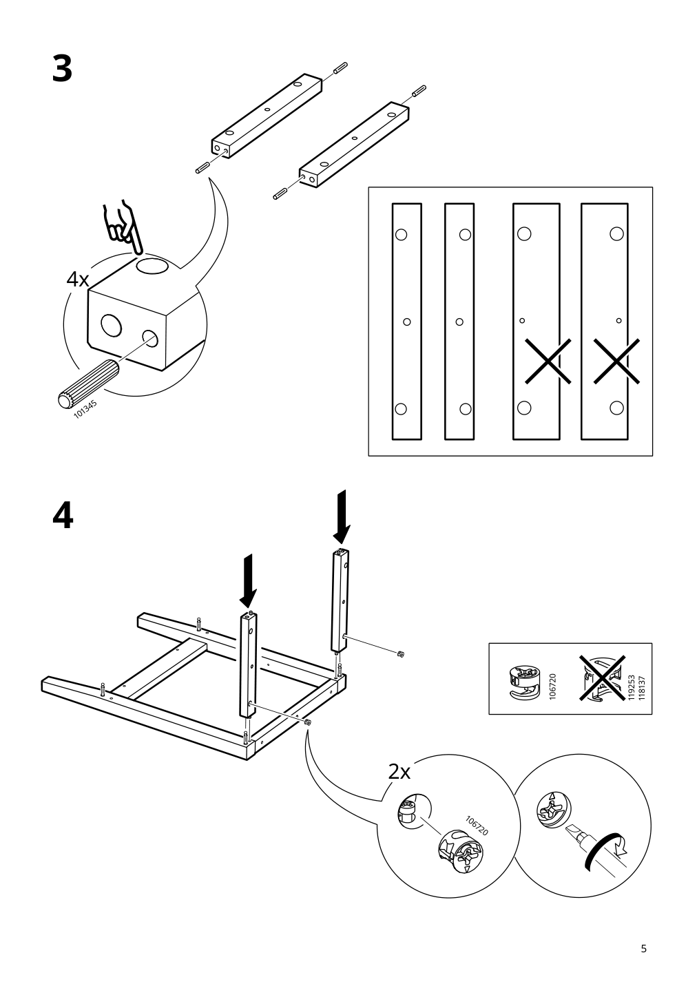 Assembly instructions for IKEA Idanaes side table white | Page 5 - IKEA IDANÄS side table 004.960.48