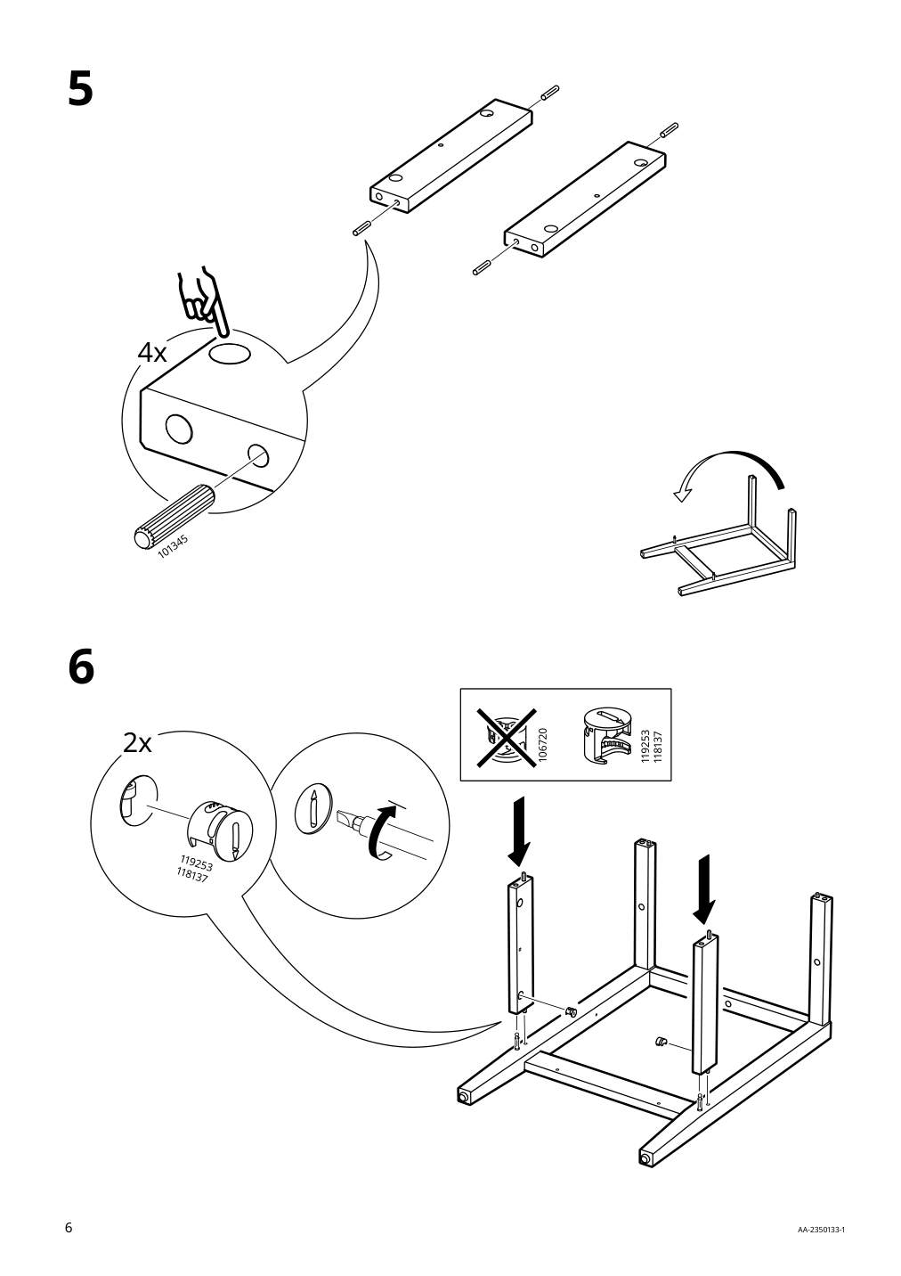 Assembly instructions for IKEA Idanaes side table white | Page 6 - IKEA IDANÄS side table 004.960.48