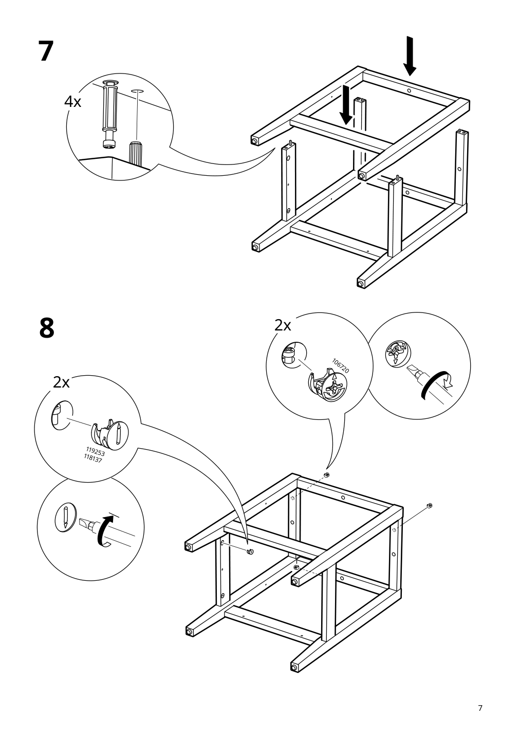 Assembly instructions for IKEA Idanaes side table white | Page 7 - IKEA IDANÄS side table 004.960.48