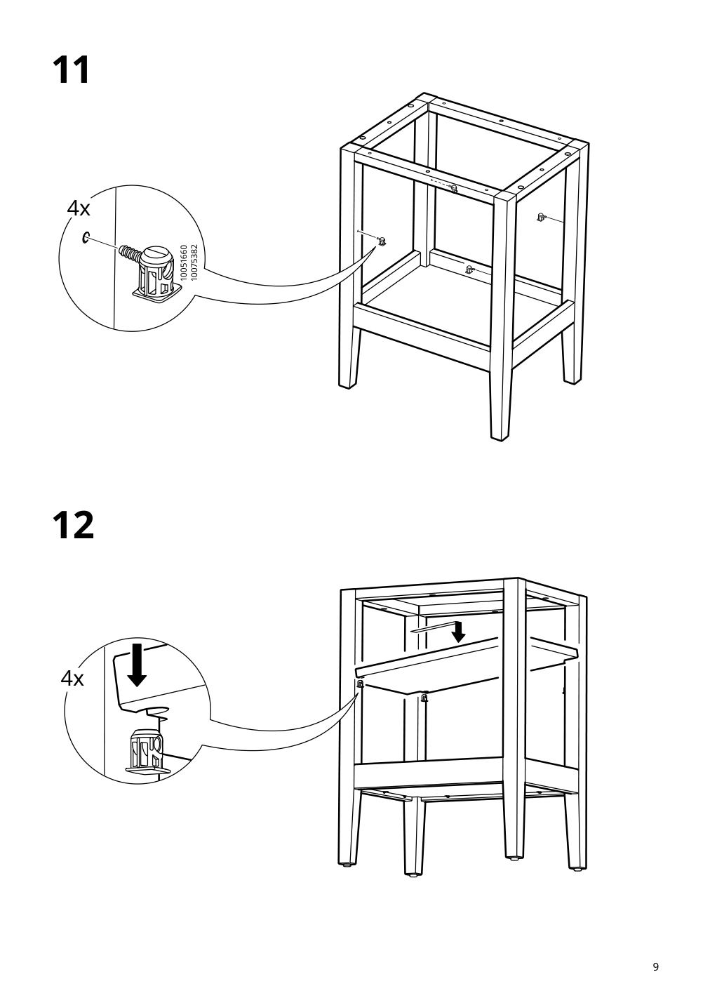 Assembly instructions for IKEA Idanaes side table white | Page 9 - IKEA IDANÄS side table 004.960.48