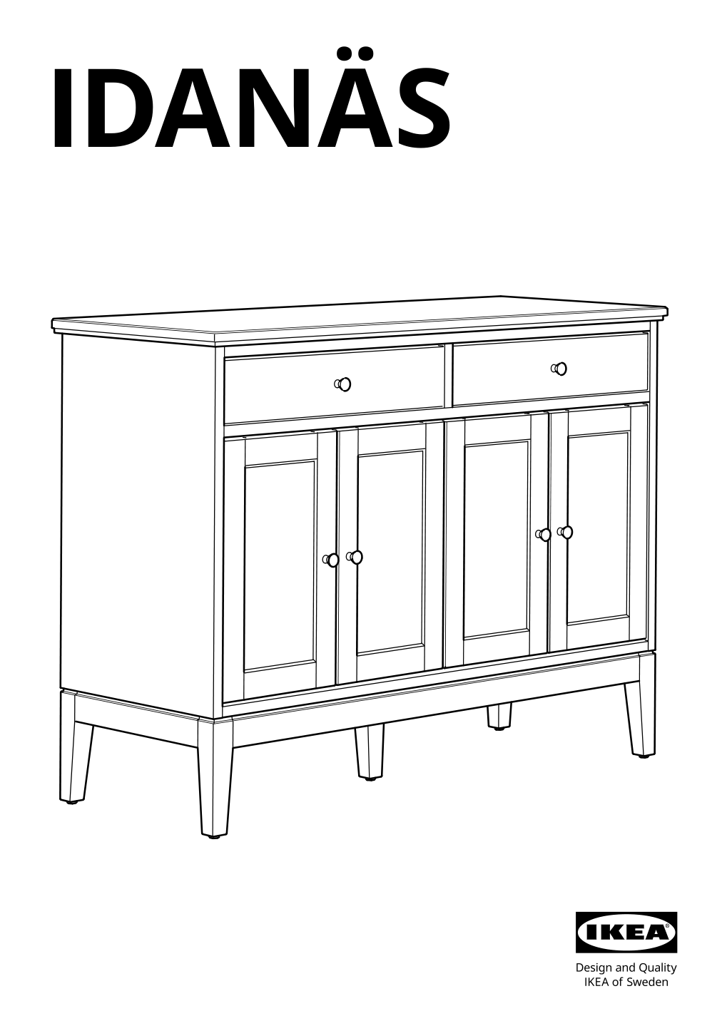 Assembly instructions for IKEA Idanaes sideboard dark brown stained | Page 1 - IKEA IDANÄS sideboard 504.960.22