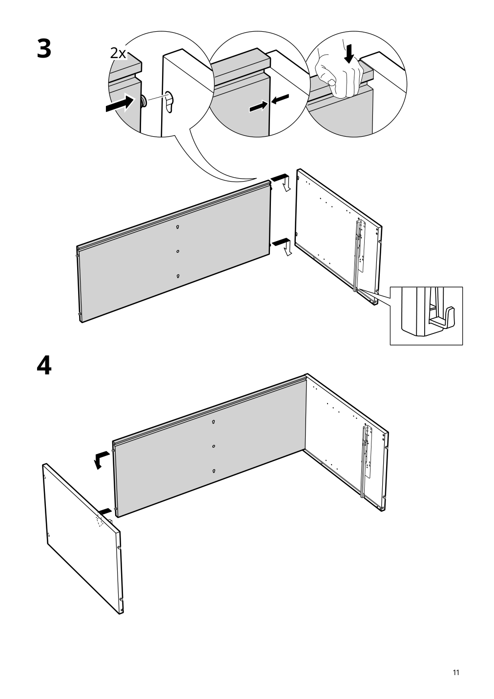 Assembly instructions for IKEA Idanaes sideboard white | Page 11 - IKEA IDANÄS sideboard 804.960.25