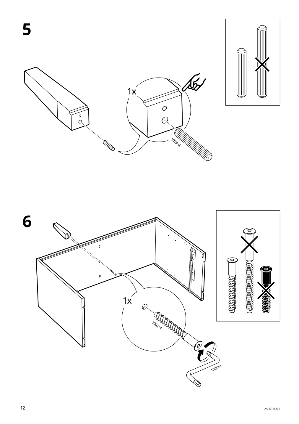 Assembly instructions for IKEA Idanaes sideboard white | Page 12 - IKEA IDANÄS sideboard 804.960.25