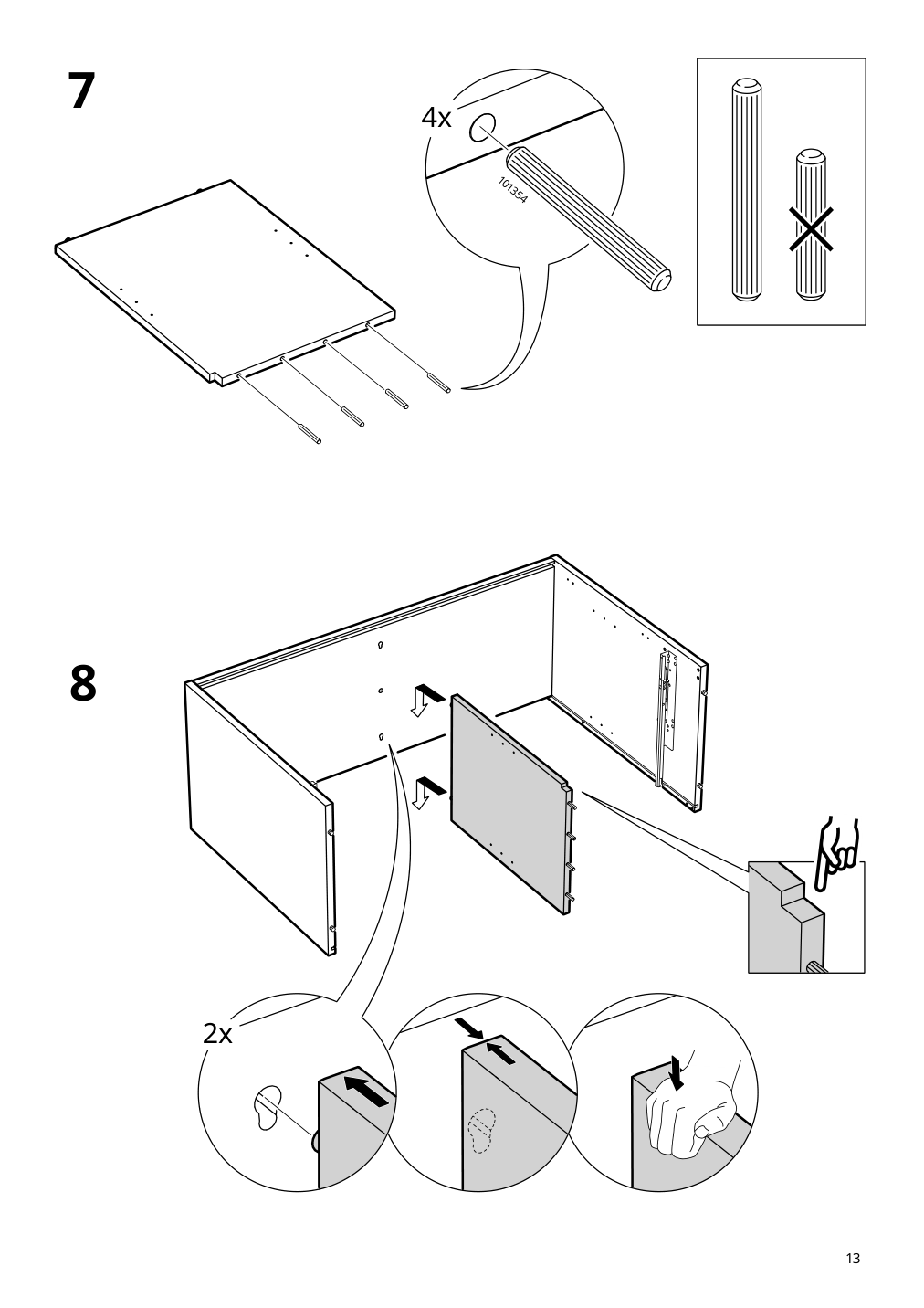 Assembly instructions for IKEA Idanaes sideboard dark brown stained | Page 13 - IKEA IDANÄS sideboard 504.960.22